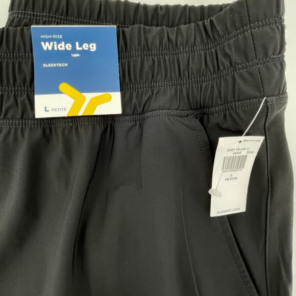 NWT Old Navy Women's Wide-Leg Pants, Go Dry Nylon Spandex Pull On, Sz. L Petite - Picture 4 of 7